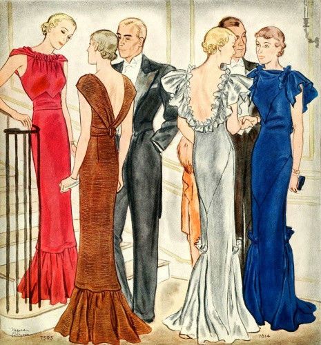 1930's evening wear for ladies