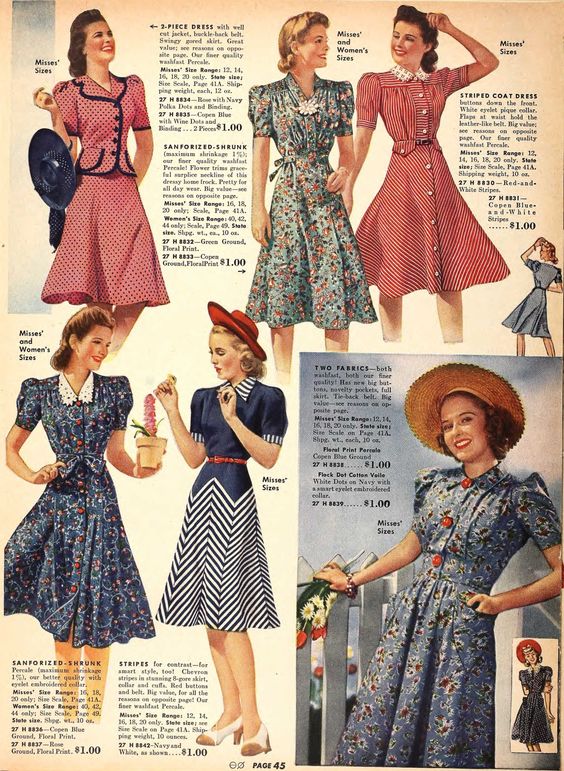 1940 fashion clothes
